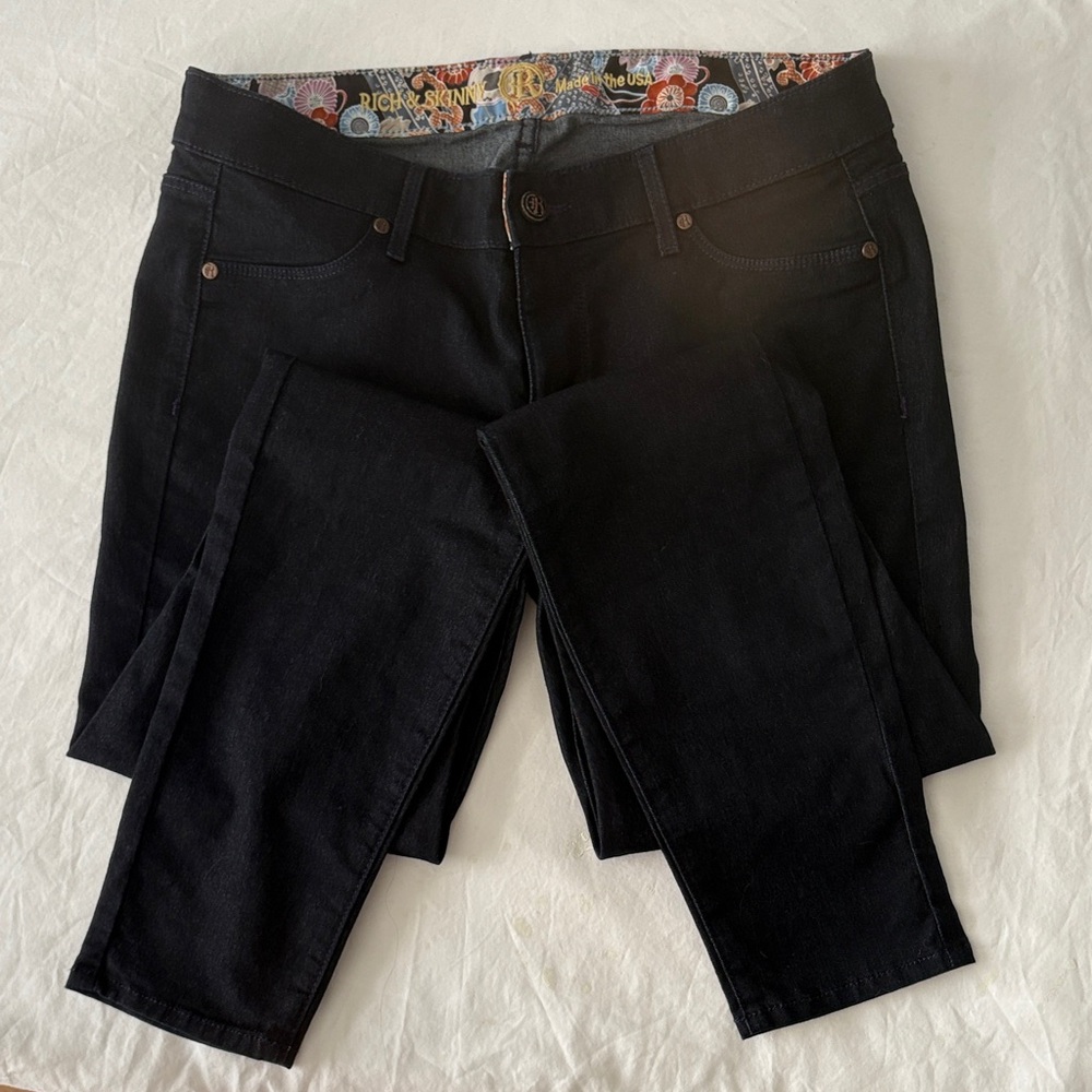 Rich and Skinny dark blue mid-rise skinny jeans